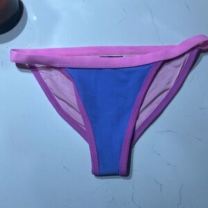 Beach riot blue and pink color block bikini bottom